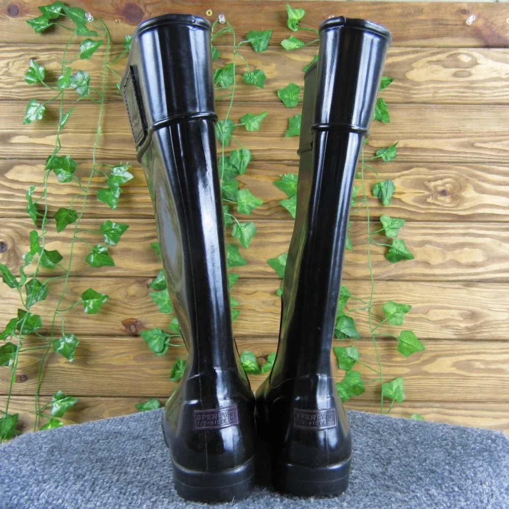 Sperry‎ Top-Sider Waterproof Rain Boots Women's Size 5 Black Tall